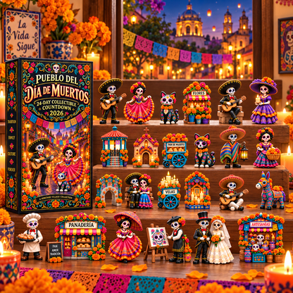 🕯️ 2026 Día de los Muertos Advent Calendar – 24 Miniature Village Collectibles