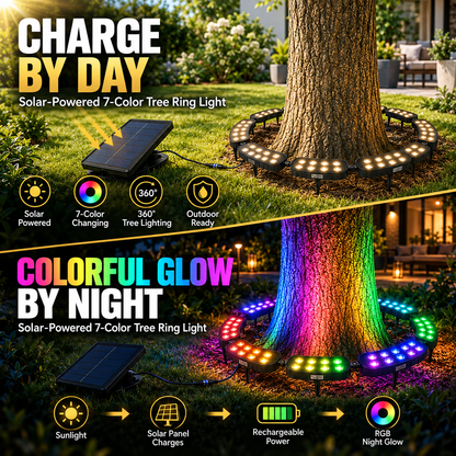 🏳️‍🌈 One Tree. Endless Colors. – Solar RGB Landscape Ring Light