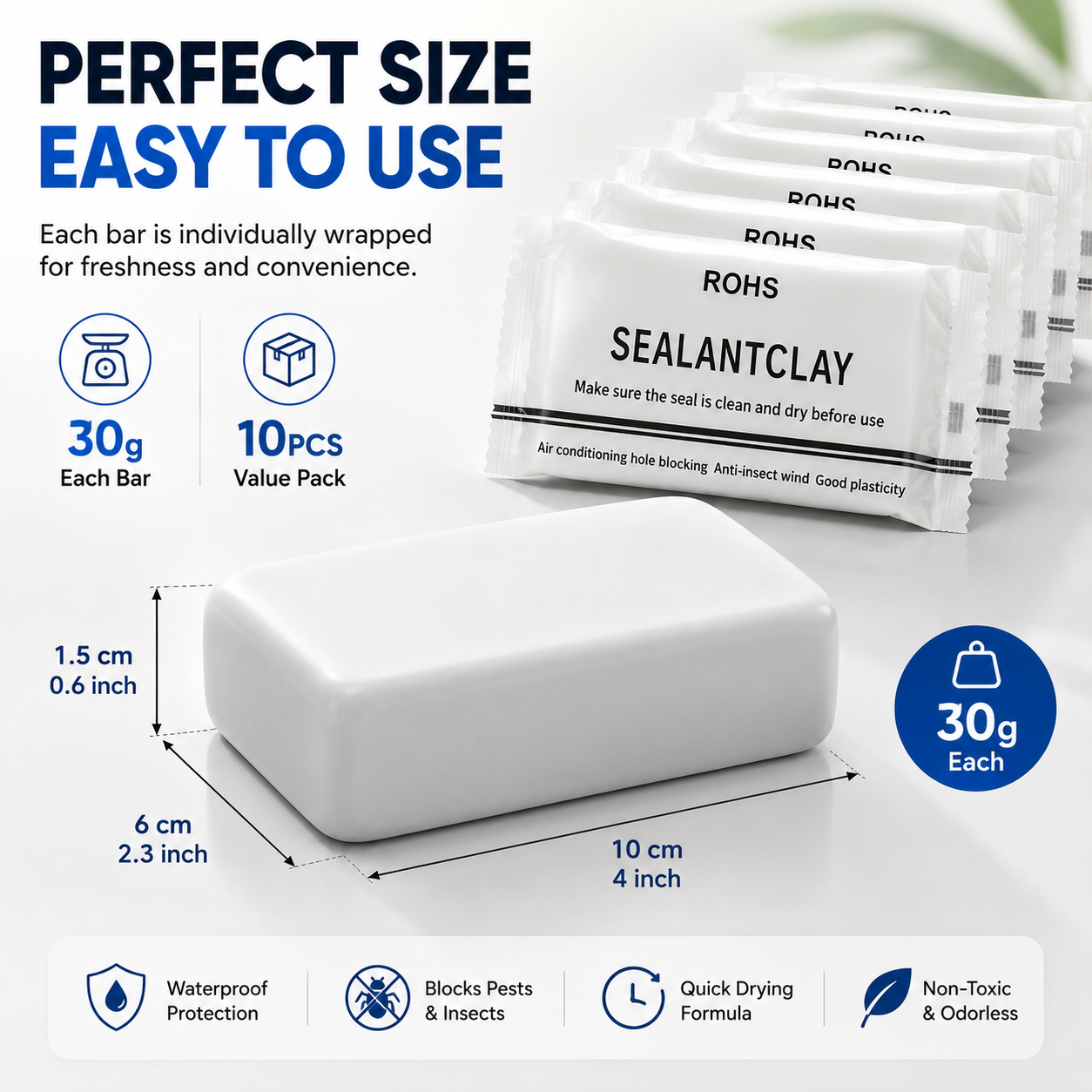 ⚡Sealant Clay – Waterproof, Anti-Insect, Wall Hole Filler, Easy to Apply