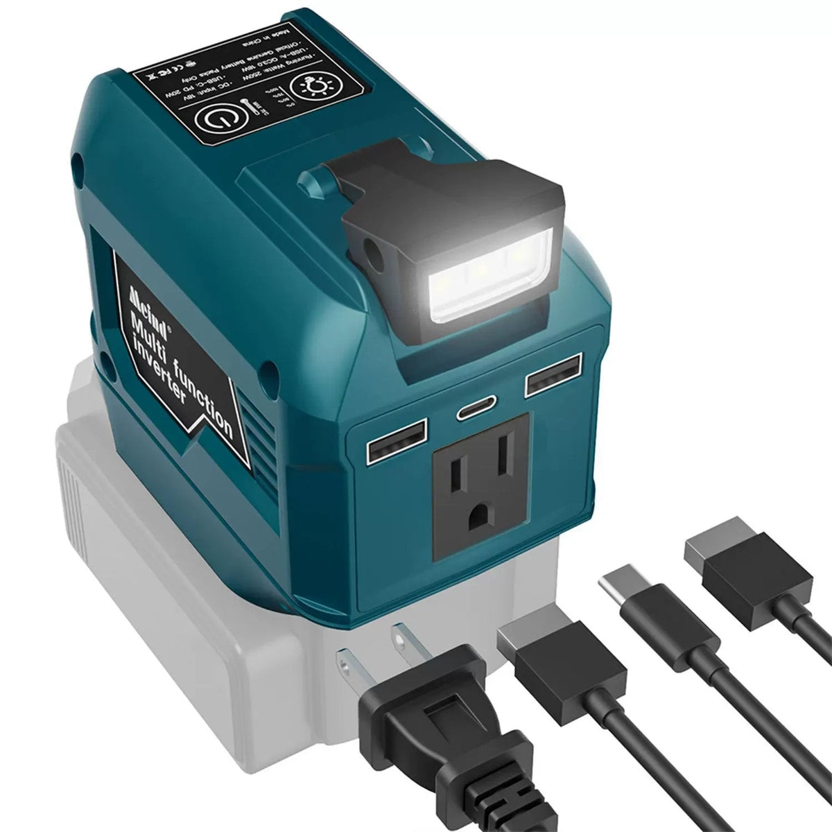 🔋🔥250W Portable Power Inverter – Turn 18V–21V Tool Batteries Into 220V AC Power