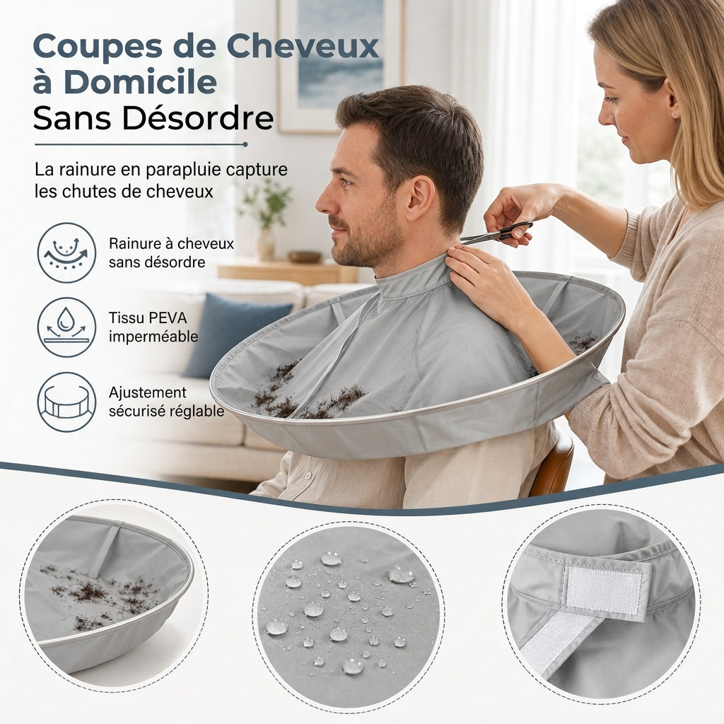✂️Foldable Haircut Cape – Less Hair On The Floor After Every Trim