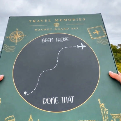 🔥49% OFF Today🌏Been There, Done That Travel Magnet Display Board – Round Souvenir Magnet Wall Organizer, Personalized Travel Memory Decor & Unique Gifts for Travelers 🎁