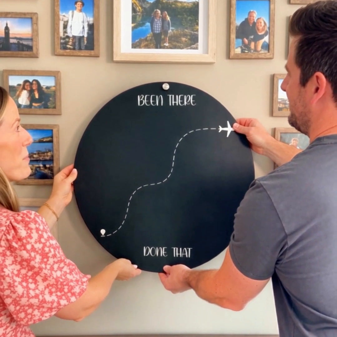 🔥49% OFF Today🌏Been There, Done That Travel Magnet Display Board – Round Souvenir Magnet Wall Organizer, Personalized Travel Memory Decor & Unique Gifts for Travelers 🎁